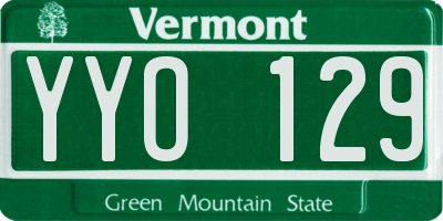 VT license plate YYO129
