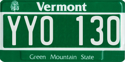VT license plate YYO130