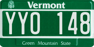 VT license plate YYO148