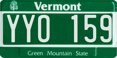 VT license plate YYO159