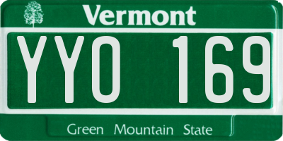 VT license plate YYO169
