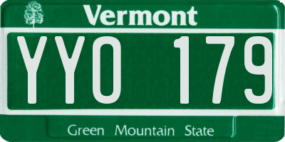 VT license plate YYO179