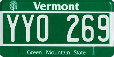 VT license plate YYO269