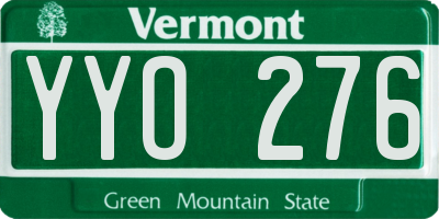 VT license plate YYO276