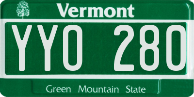 VT license plate YYO280