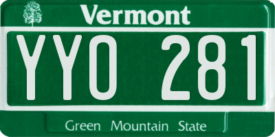 VT license plate YYO281