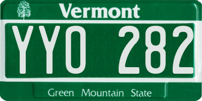 VT license plate YYO282