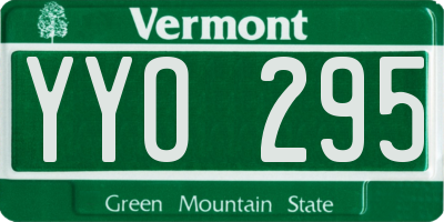 VT license plate YYO295
