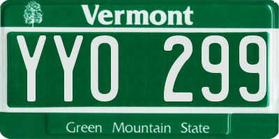VT license plate YYO299