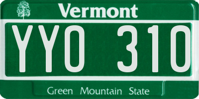 VT license plate YYO310