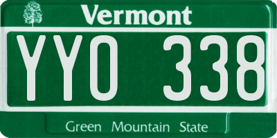 VT license plate YYO338