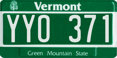VT license plate YYO371
