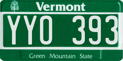 VT license plate YYO393