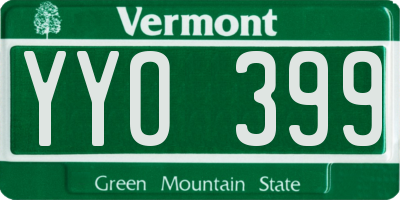 VT license plate YYO399