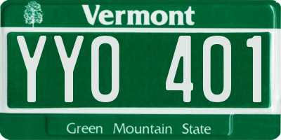 VT license plate YYO401