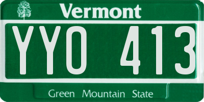 VT license plate YYO413