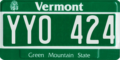 VT license plate YYO424