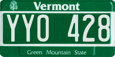 VT license plate YYO428