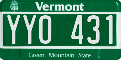 VT license plate YYO431