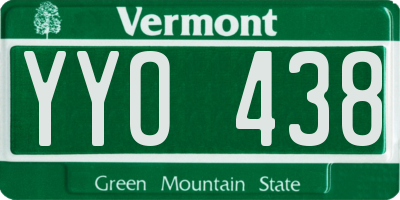 VT license plate YYO438