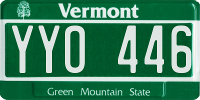 VT license plate YYO446