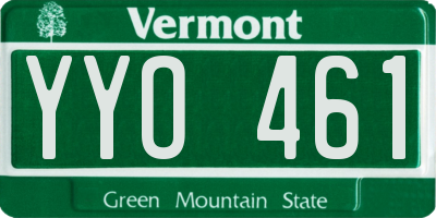 VT license plate YYO461