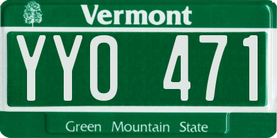 VT license plate YYO471