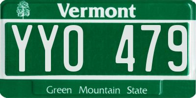 VT license plate YYO479