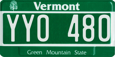 VT license plate YYO480