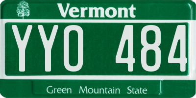 VT license plate YYO484