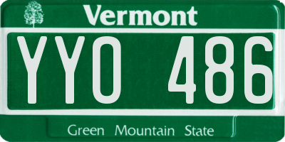VT license plate YYO486