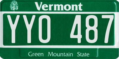VT license plate YYO487