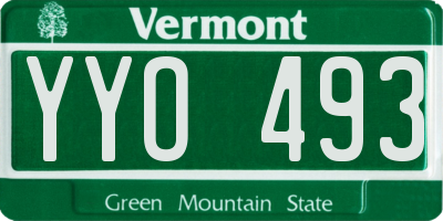 VT license plate YYO493