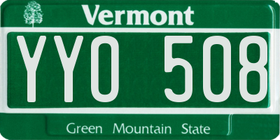 VT license plate YYO508