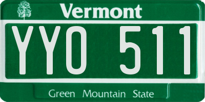 VT license plate YYO511