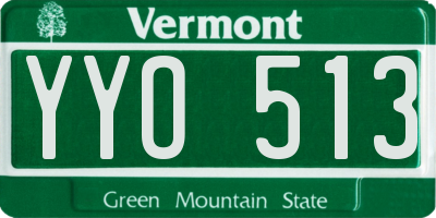 VT license plate YYO513