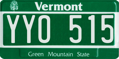 VT license plate YYO515