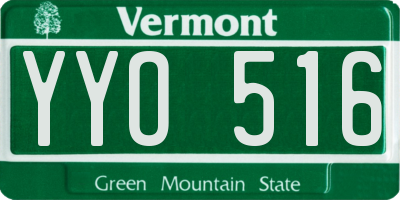 VT license plate YYO516