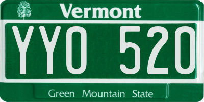 VT license plate YYO520