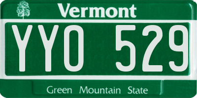 VT license plate YYO529
