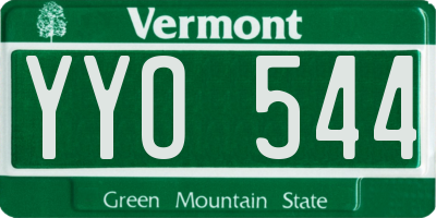 VT license plate YYO544