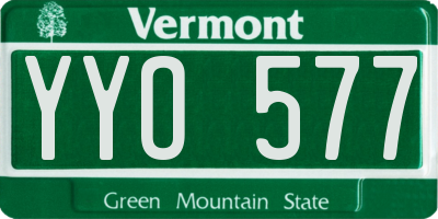VT license plate YYO577