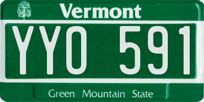VT license plate YYO591