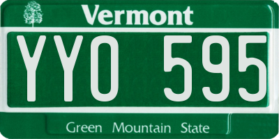 VT license plate YYO595