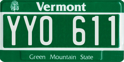 VT license plate YYO611