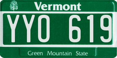VT license plate YYO619