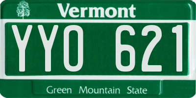 VT license plate YYO621