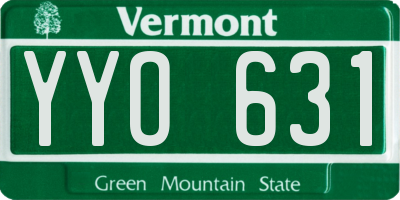 VT license plate YYO631