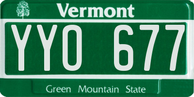 VT license plate YYO677