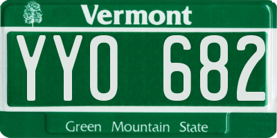 VT license plate YYO682